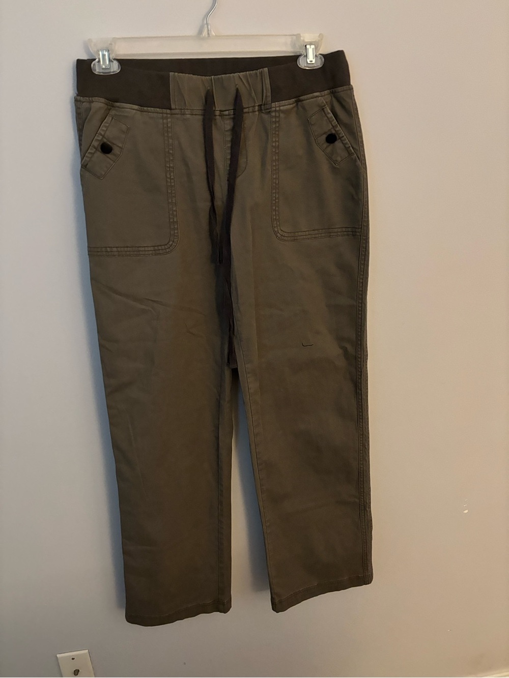 Flamingals Olive Green Drawstring Pants - Picture 2 of 6